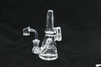 Wholesale Glass hookah drill tower smoking pipe Boggs recycler bubbler mm joint factory direct price concessions