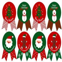 Etiqueta engomada de sello de paquete 100Pcs Feliz Navidad árbol de Navidad Regalo Etiqueta ZY