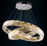 Wholesale LED Crystal Chandelier Light Modern LED Circle Chandelier Lamp Hanging Lustres LED Ring Lighting Home Decoration