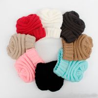 Wholesale Parents Kids Knitted Hats Baby Moms Winter Knitted Hats Warm Trendy Beanies Crochet Caps Outdoor Slouchy Beanies
