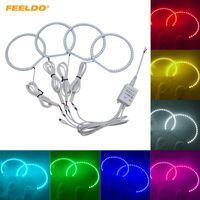 Wholesale FEELDO Car RGB SMD Flash LED Angel Eyes Halo Rings Daytime Running Light For BMW E39 OEM Headlight