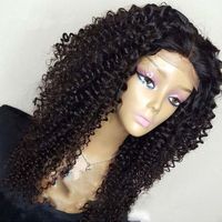 Wholesale Free Part Full Lace Human Hair Wigs With Baby Hair A Natural Hairline Kinky Curly Brazilian Virgin Lace Front Wigs For Black Women