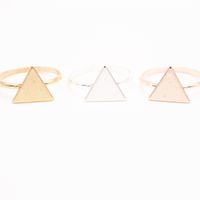 Wholesale rings for girls pce mix color Fashion Triangle plate stud earrings Gold color silver plated rose Gold color stud earrings w
