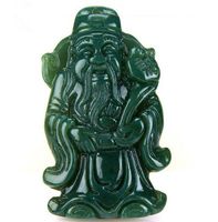 Wholesale Natural hetian jade QINGYU XinJiang God of Wealth pendant Zhaocai Jinbao jade God of Wealth pendant