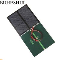 Wholesale BUHESHUI W V Mini Solar Panel Polycrystalline DIY Solar Cell Module Battery Charger For V Cable Wire Study MM
