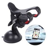 Wholesale 360 Rotating Universal Windshield Car Double Clip Mount Window Desktop Suction Cup Holder Stand Cradle for Cell Phone GPS Devices