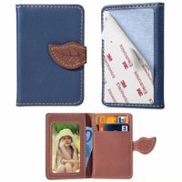 Wholesale Universal Back Phone Card Slot M Sticker Leather Phone Stick On Wallet Cash ID Credit Card Holder For iPhone XR X Galaxy Note9 S9 Leaf Case