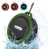 Wholesale Waterproof Bluetooth Speaker Outdoor Shower C6 Wireless Car Portable Subwoofer Loudspeaker Sound Box Suction Cup with Retail Package