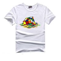 Wholesale The Big Bang Theory T Shirt Melted Cube Male Round Neck Short Sleeve T Shirt Summer Cotton Tee