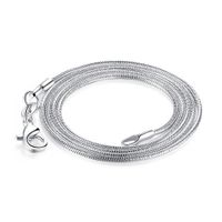 Wholesale High Quality Sterling Silver Smooth Snake Chains Necklace Big Size quot quot quot MM Charms Choker Fashion Jewel