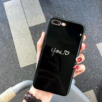 Wholesale Fashion Heart Painted iPhone Case For iphone plus Case Couples Soft TPU Glossy phone Cases For iphone X Plus Case