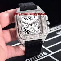 Wholesale Swiss brand newest men s diamond watch MM Japanese movement VK timing multi function movement high strength glass L steel shell