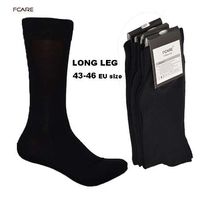 Wholesale Fcare pairs EU plus size long leg business socks crew socks men cotton dress business black socks