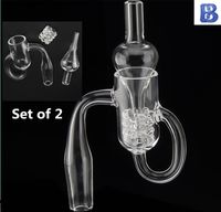 Wholesale Set Quartz Diamond Loop Banger Nail Oil Knot Recycler Carb Cap Dabber Insert Bowl mm mm mm Male Female for Water Pipes