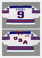 Wholesale Customized JACK EICHEL USA Retro Vintage Hockey Jerseys Cheap Mens Stitched Sports Uniforms Good Quanlity Mix Order