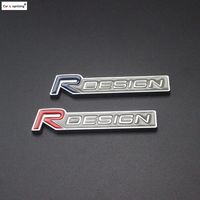 Wholesale 3D metal Zinc alloy R DESIGN RDESIGN letter Emblems Badges Car sticker car styling Decal For Volvo V40 V60 C30 S60 S80 S90 XC60