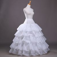Wholesale 4 Hoops Layers Petticoat for Wedding Dress Ball Gown Puffy Crinoline Underskirt Wedding Accessories