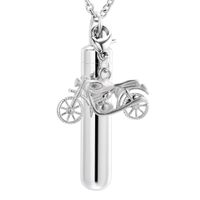 Wholesale cremation Jewelry Pendant Hold Memorial Ashes Stainless Steel Cylinder Keepsake Urn Necklace