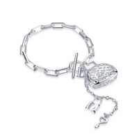 Wholesale Brand New Fashion creativity Satchel lock and key Pendant Bracelet European and American hand ornaments Silverware