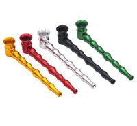 Wholesale Tobacco Pipes Long Bamboo Metal Smoking Pipe Herb Tobacco Pipes Portable Creative Smoking Accessories mm Assorted Colors YW962