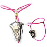 Wholesale Male Adjustable Invisible Pants Chastity Belt Device Stainless Steel Cock Cage T