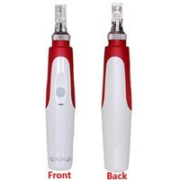 Wholesale 3 Electric Derma Pen Stamp Auto Micro Needle Roller Anti Aging Skin Therapy Wand MYM derma pen red packge whosale drop ship