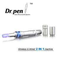 Wholesale Newest Wireless DermaPen Powerful Microneedle Mesopen Needle Cartridge Dr pen Ultima A6 Replaceable EU US UK AU plug