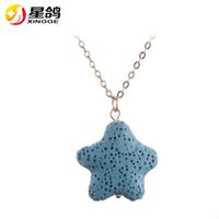 Wholesale New Design Handmade Volcanic Stone Pendant Necklaces gold Plated Best Gift multi star heart shape necklace For Women Fashion jewelry