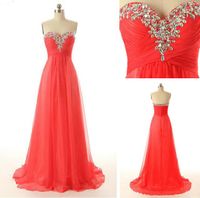 Wholesale Real Photo Chiffon Bridesmaid Dresses Sweetheart Western Country Style Zip Back Long Beach Crystals Top Wedding Party Dresses Cheap