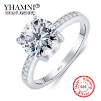 Wholesale YHAMNI New Arrival Carat CZ Diamant Ring Sterling Silver Wedding Ring Jewelry Gift Promotion For Women XJZ311