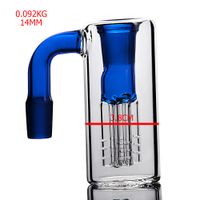 Wholesale 3 Inchs Thick Glass Water Pipes Blue Ashcatcher Bong mm Ash Catcher right angle For Glass Bongs Oil Rigs