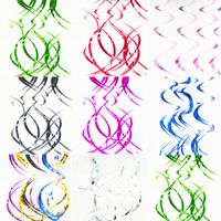 Fashion Ceiling Hanging Foil Swirls Banner Wedding Decorations Colors 90cm Pvc Spiral Ornaments Practical Sparkling Streamers 2 5bd B