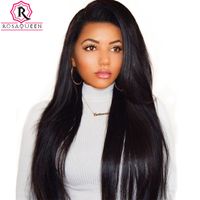 Wholesale 250 Density Lace Front Human Hair Wigs For Black Women Straight Pre Plucked Brazilian Lace Wig Full Ends Rosa Queen Remy
