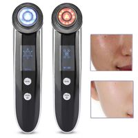 Wholesale 5 in LED RF EMS Wrinkle Removal Machine Face Skin Lifting Tighten Massager Facial Deep Cleaner Anti acne Phototherapy Device
