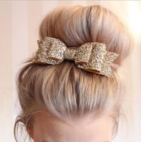 Wholesale Hair Bows Boutique Hair Clips Multi Color Glitter Sequins Big Hair Bows For women and Baby Girls Teens Toddlers