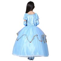 Wholesale 2018 Colors Blue and Yellow Girl Halloween Party Cosplay Dresses Christmas Dresses For Girl Princess Dresses