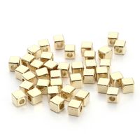 Wholesale 200piece bag mm mm mm Rhodium Gold CCB Plastic Square Seeds Beads Big Hole Diy Charm Spacer Beads For Jewelry Making F3296
