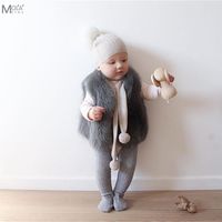 Wholesale Baby Fur Coat Real Fur Clothes Infant Winter Vest Toddler Boys Girl WInter Waistcoat Toddler faux Fur Vest Bobo Choses BEBE Y18102607