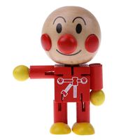 Wholesale Baby Wooden Toy Twistable Cute Japanese Cartoon Bread Man Doll Kids Children Partner Toy Wood Puppet Figures Action Toys