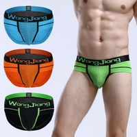 Wholesale Brand Male Briefs Magnet Tourmaline Sexy Underwear Magnetic Therapy Health U Design Low Waist Fashion Colors Men Bikini