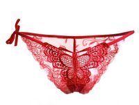 Wholesale Women Sexy Underpant Colors Butterfly See Through Lace Underwear Breathable Womens Panties