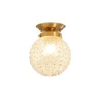 Wholesale New Modern inch Copper Glass Bedroom Ceiling Light European Royal Living Room Corridor Ceiling Lamp Hallway Balcony Ceiling Lamps