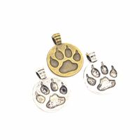 Wholesale 200 Bear s paw charms pendant mm antique silver bronze for jewelry making DIY handmade craft