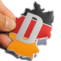 Marque 3d En Aluminium Allemagne Drapeau National Voiture Autocollant Emblème Pour Bmw Vw Audi Buick Chevrolet Cruze Chrysler Jeep Dodge Ford Focus