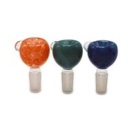 Wholesale An unbelievable visual bong glass bowl glaze colored Screen yellow blue green mm mm male female Dry bowl tobacco bowl smoking pipes