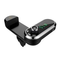 Wholesale Wireless FM Transmitter With Cellphone Holder Function Bluetooth MP3 Player Car Kit With AUX TF Card Slot Usb Fast Charger For Smartphone