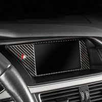 Wholesale Carbon Fiber Sticker Car Inner Console GPS Navigation NBT Screen Frame Cover Trim Auto Accessories For Audi A4 B8 A5 Car styling