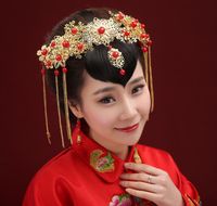 Wholesale Bridal headwear costume accessories Chinese wedding show dress dragon Phoenix gown wedding wedding and crown tourism