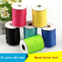 Wholesale 20 colors MM Yards volume Waxed Wire Cotton Cords For Wax Jewelry Making DIY Bead String Bracelet Sewing Leather Necklace Findings