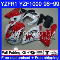 Wholesale Bodywork For YAMAHA YZF R YZF YZF1000 YZFR1 Frame HM YZF YZF R1 Body YZF R1 white red on sale Fairing